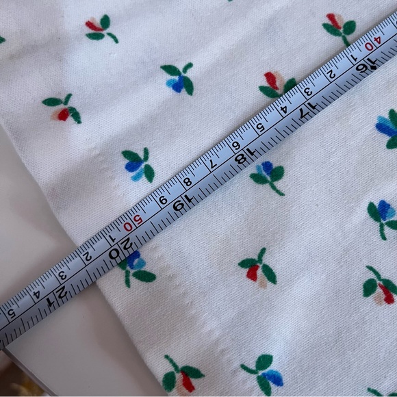 Vintage 60 70 Obermeyer Cottagecore Flower Ski Turtleneck Tee shirt Base Layer - Picture 13 of 16